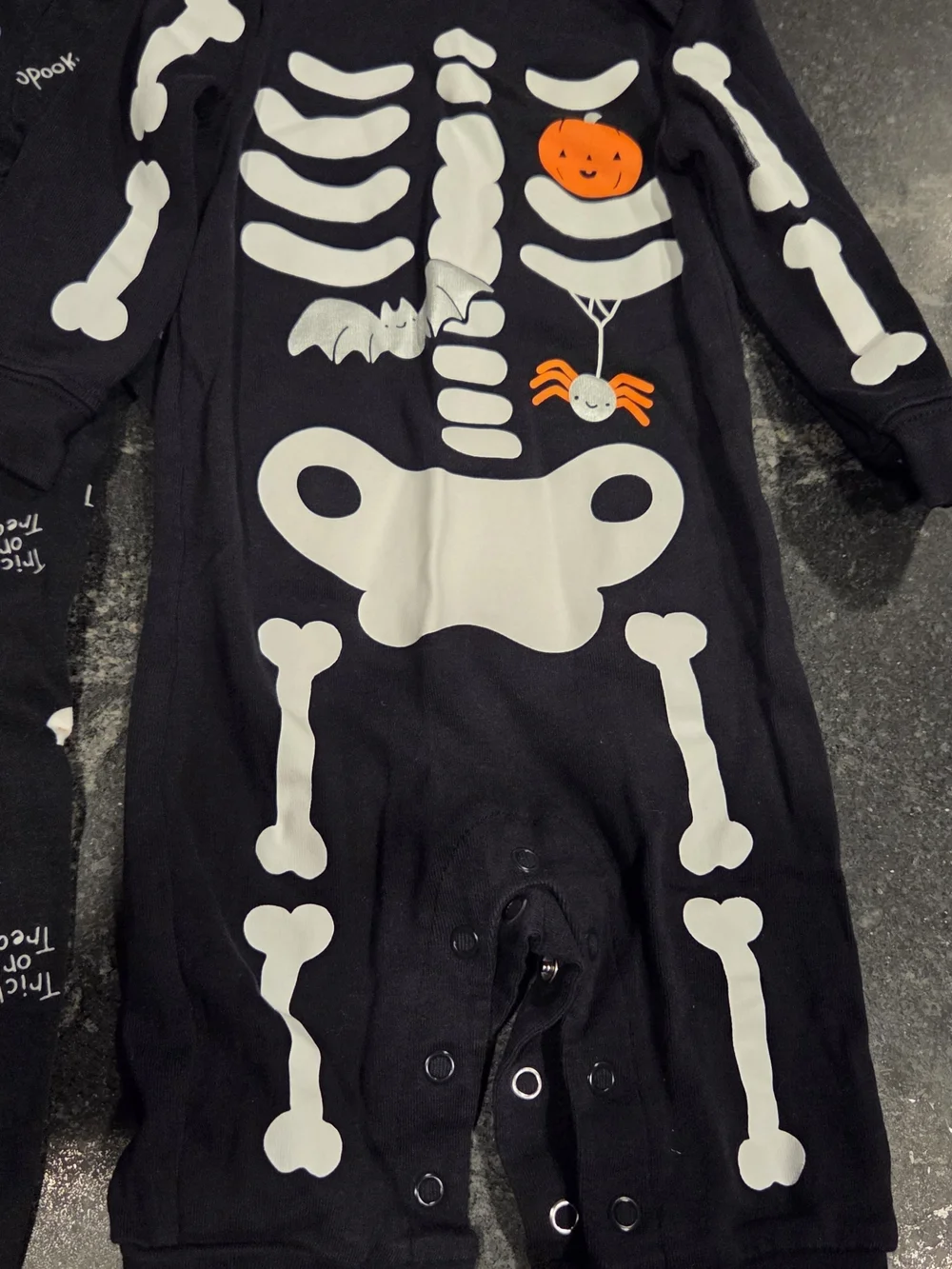 4 Piece Kids Halloween One-Piece Bodysuits & Sleepers - Orange & Black